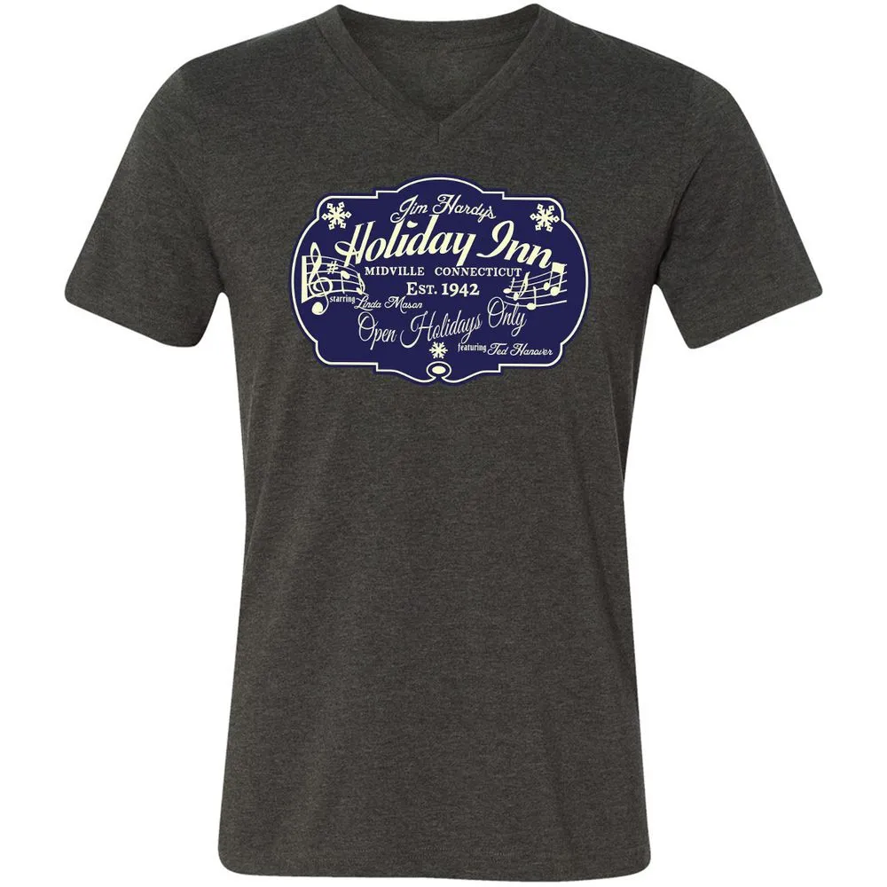 Unisex V-Neck T-Shirt - 84U6ETQT - Dark Grey Heather - 8
