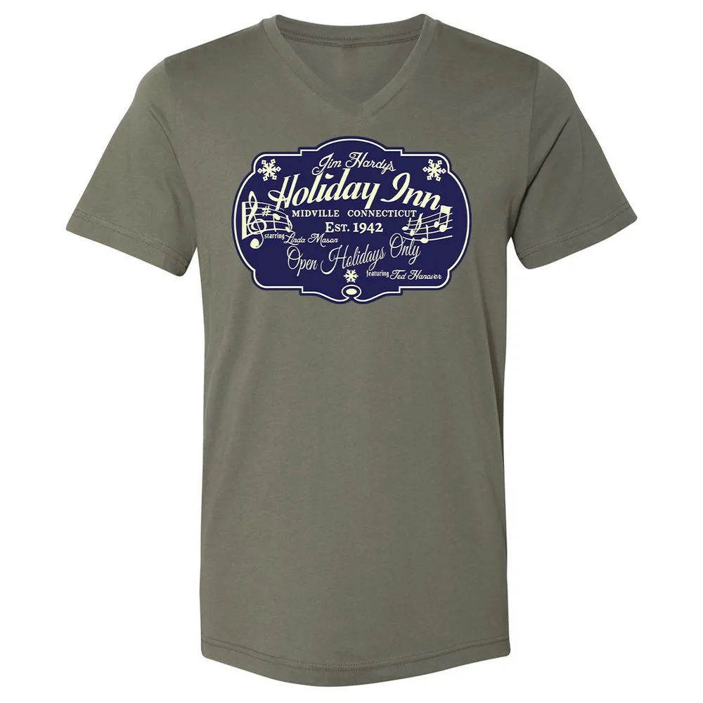 Unisex V-Neck T-Shirt - 84U6ETQT - Military Green - 10