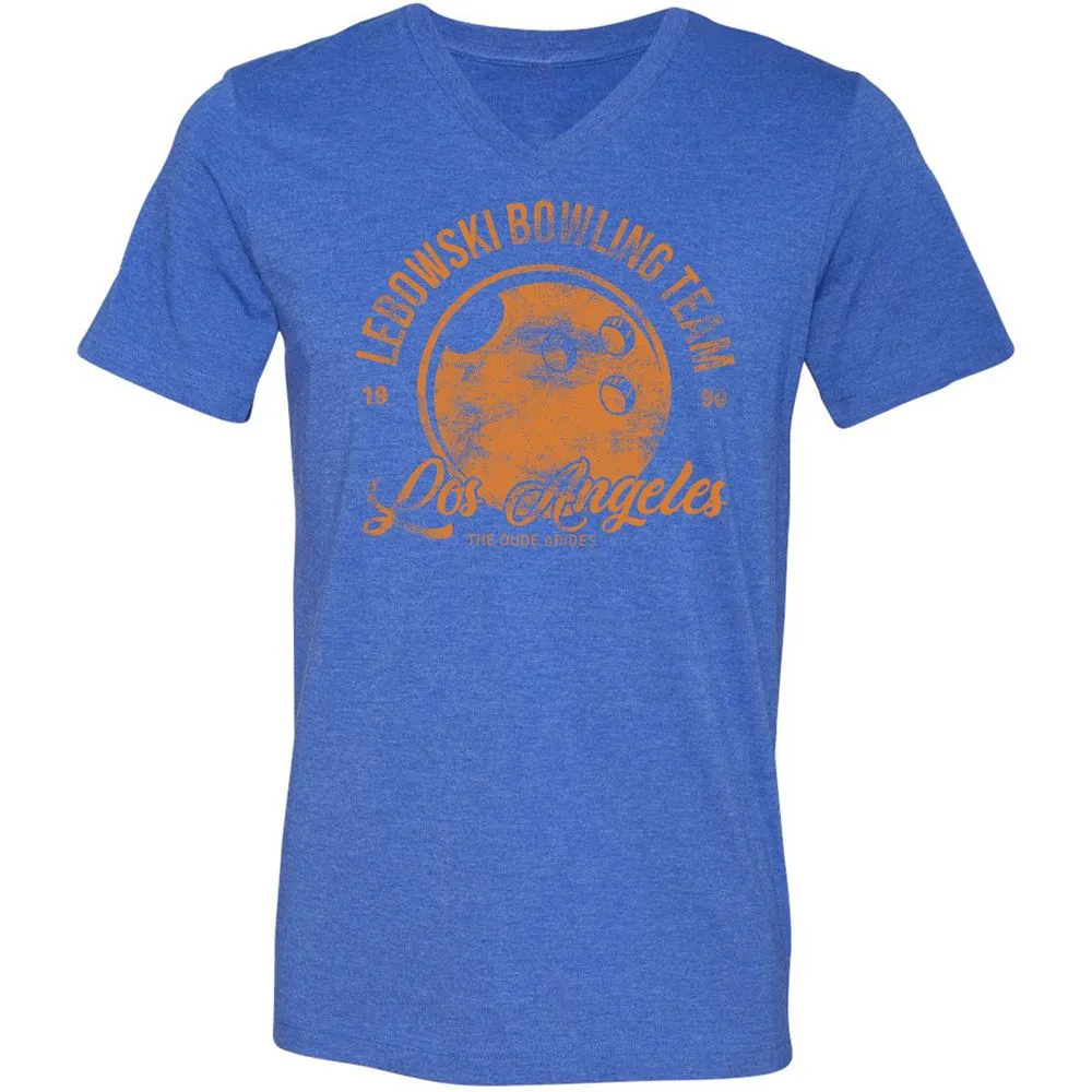 Unisex V-Neck T-Shirt - XC3E8VCH - Heather True Royal - 14