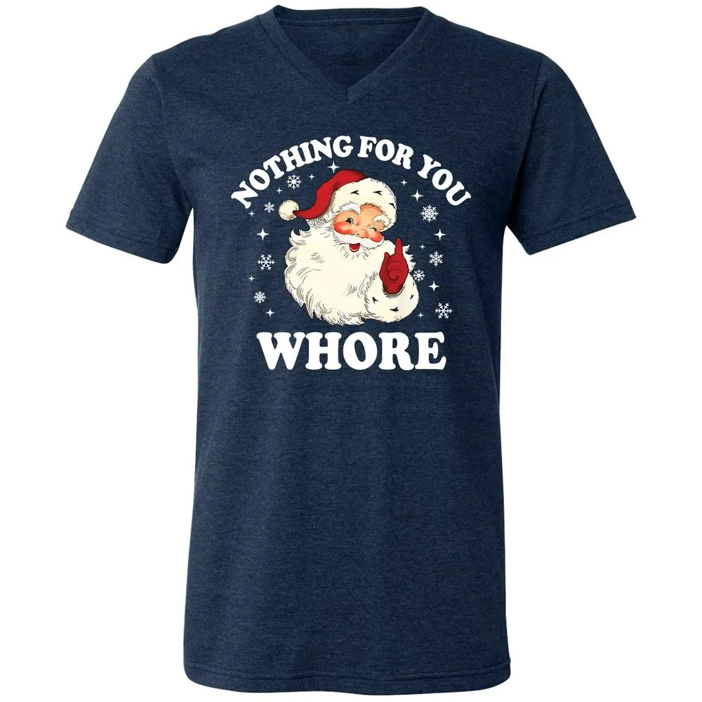 Nothing For You Whore Santa - Heather Navy - 15