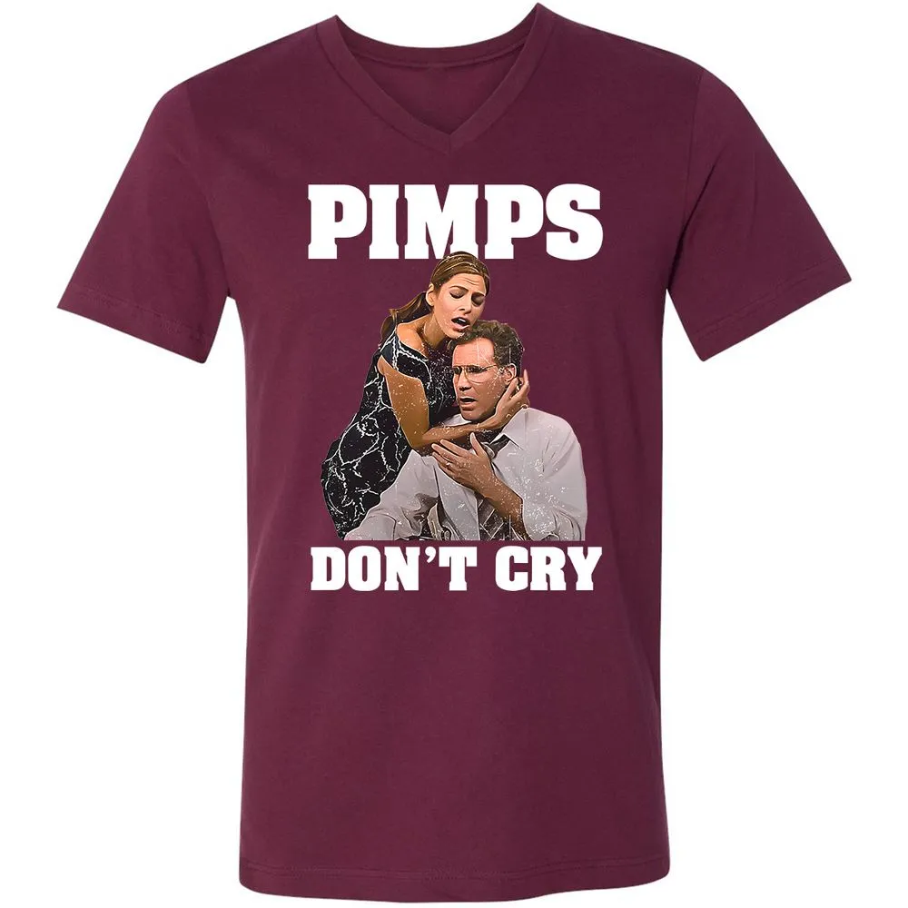 Unisex V-Neck T-Shirt - 4FVB2VGW - Maroon - 6