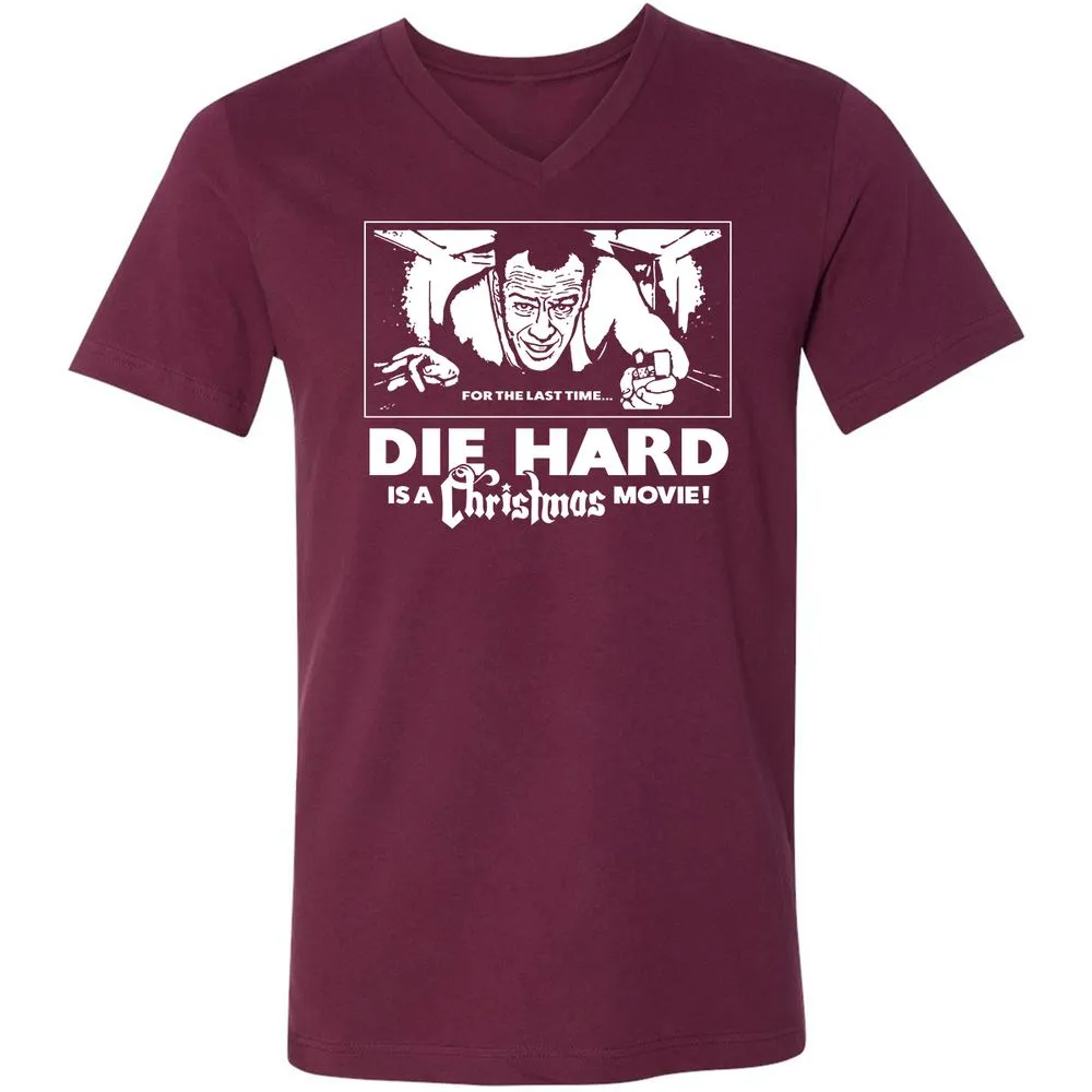 Unisex V-Neck T-Shirt - HDZBUXF8 - Maroon - 6