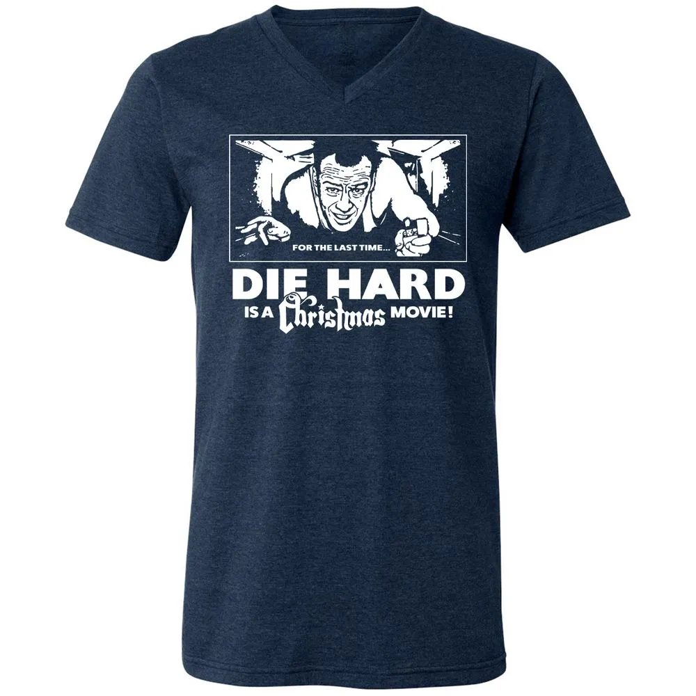 Unisex V-Neck T-Shirt - HDZBUXF8 - Heather Navy - 15