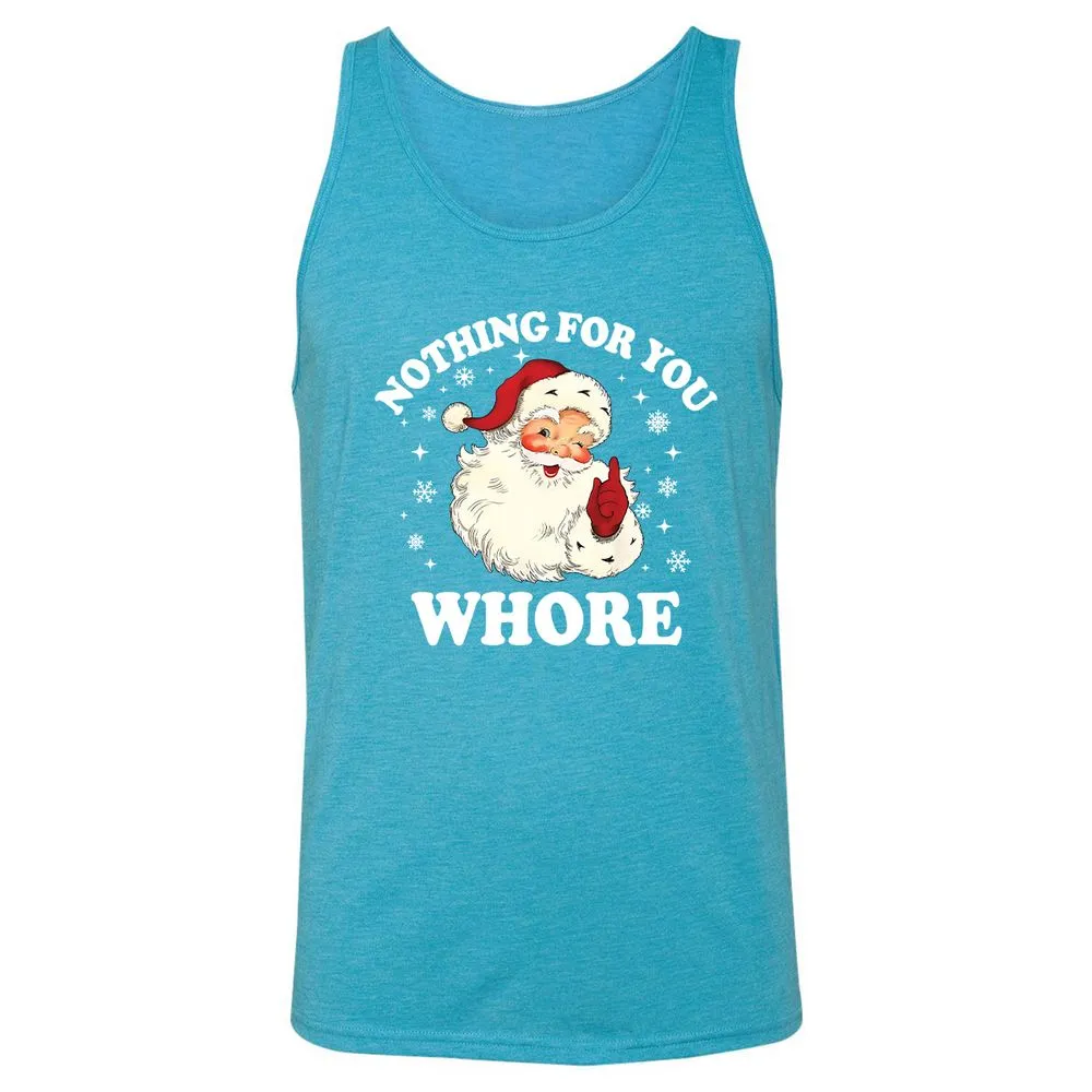Nothing For You Whore Santa - Aqua Triblend - 3