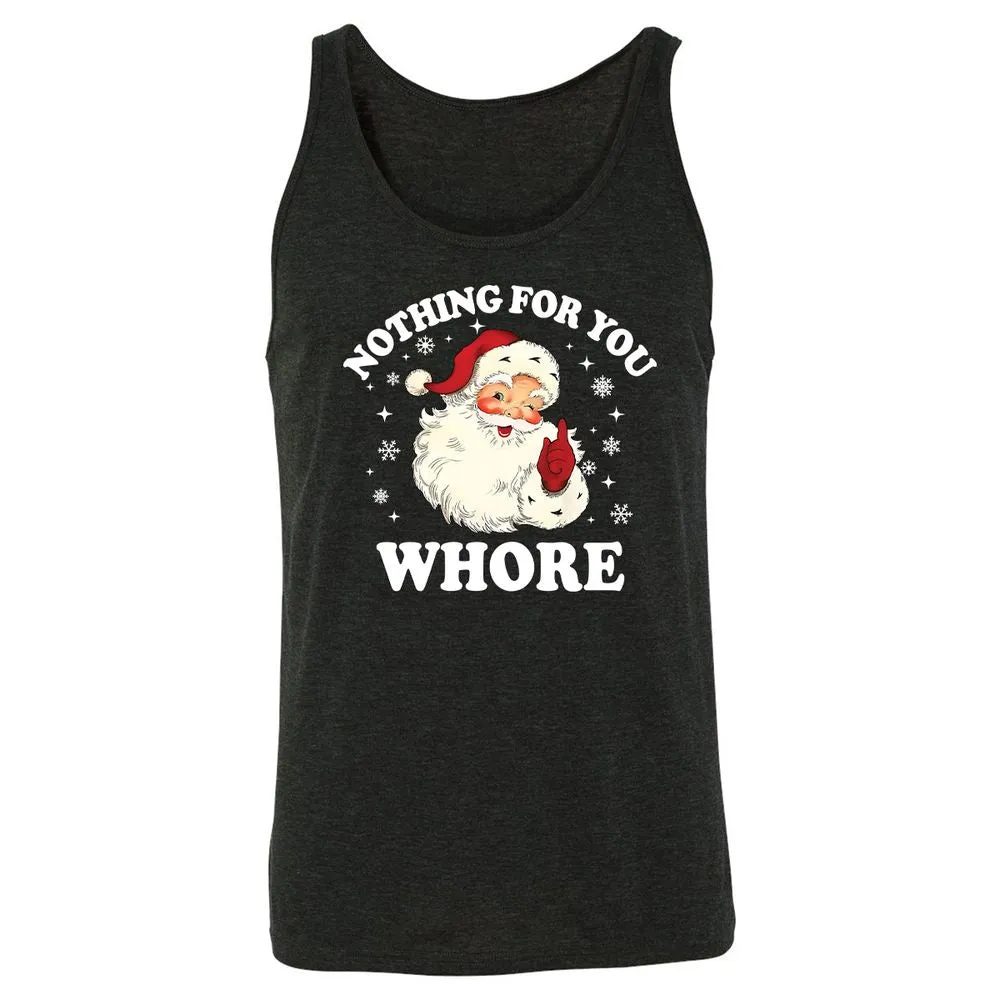 Nothing For You Whore Santa - Charcoal Black Triblend - 5