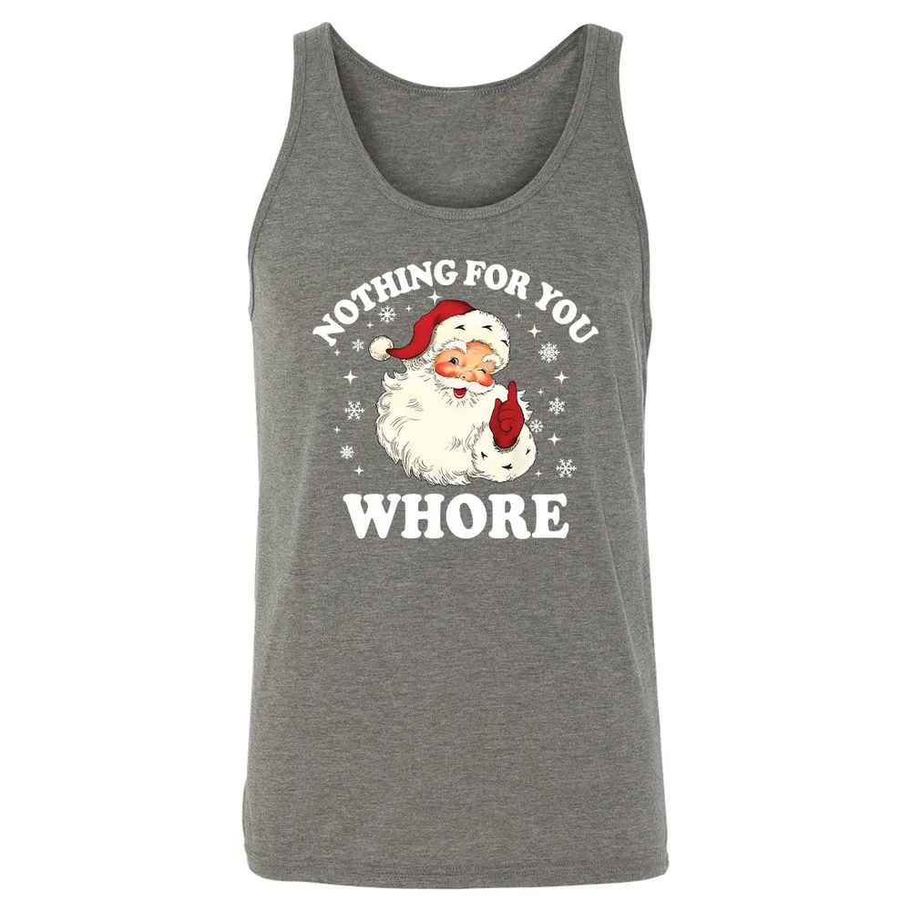 Nothing For You Whore Santa - Grey Triblend - 8