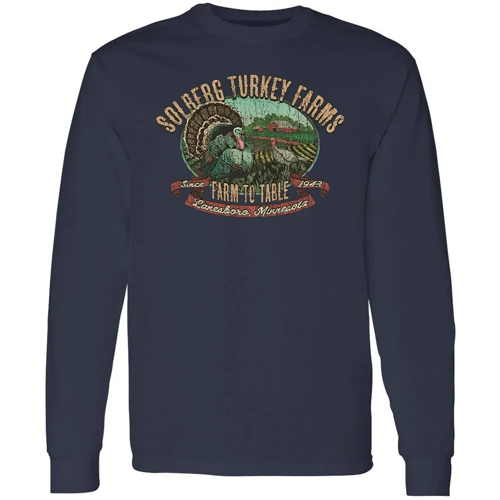 Vintage Turkey Farm Thanksgiving - Navy - 2