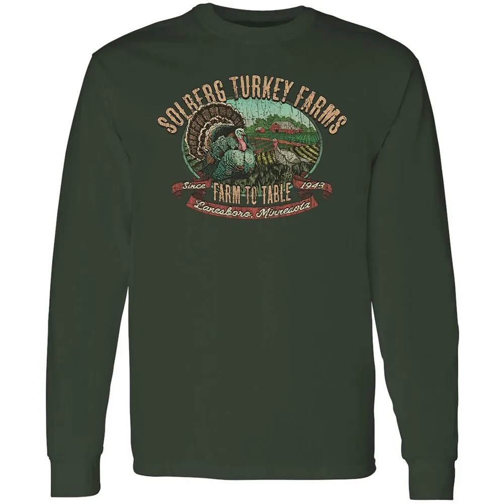 Vintage Turkey Farm Thanksgiving - Forest Green - 4