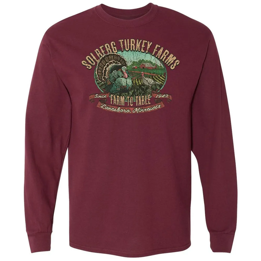 Vintage Turkey Farm Thanksgiving - Maroon - 11