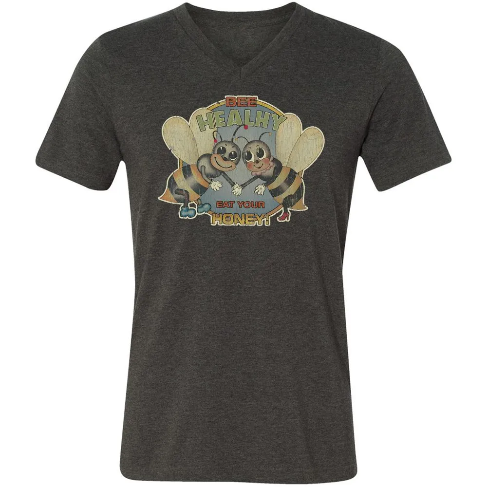 Bee Healthy Eat Your Honey - Dark Grey Heather - 8