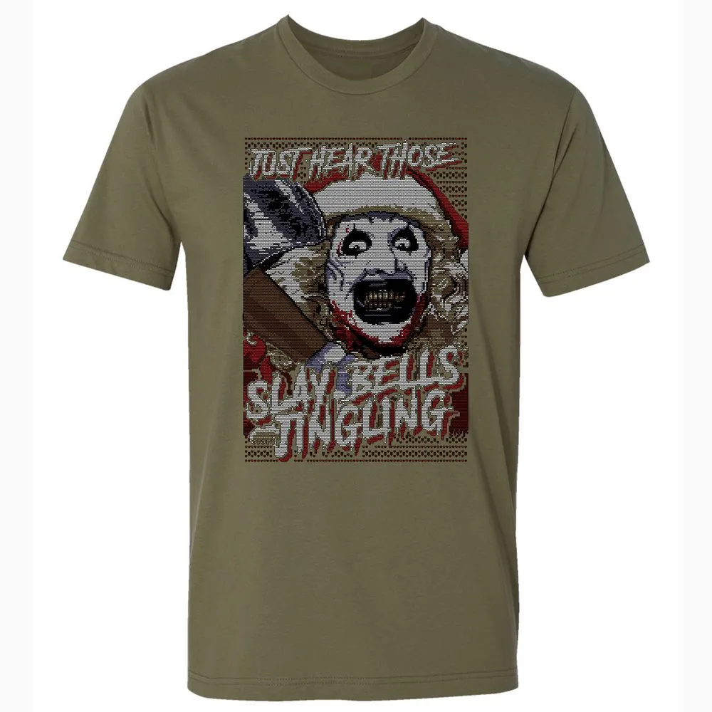 Slay Bells Jingling Premium Unisex T-Shirt - Military Green - 5