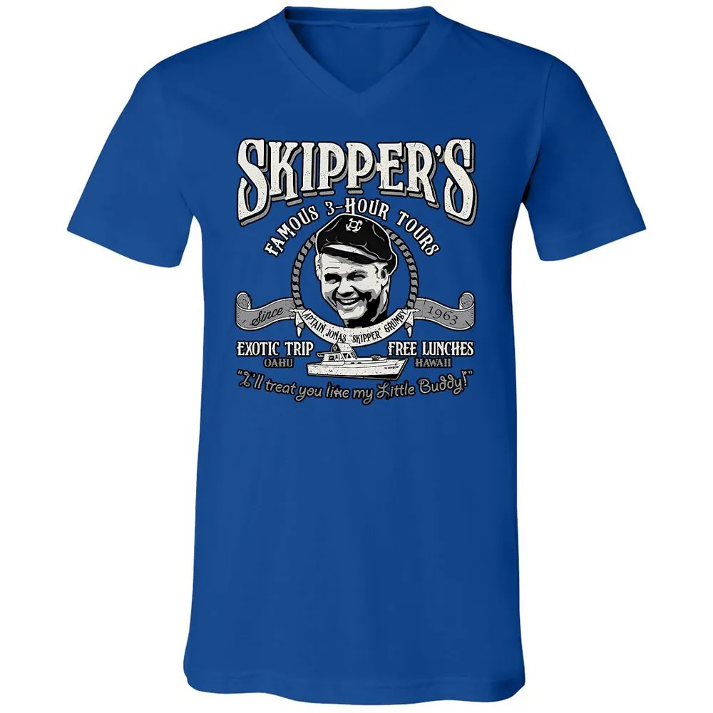Unisex V-Neck T-Shirt - 6EMFXW75 - True Royal - 4