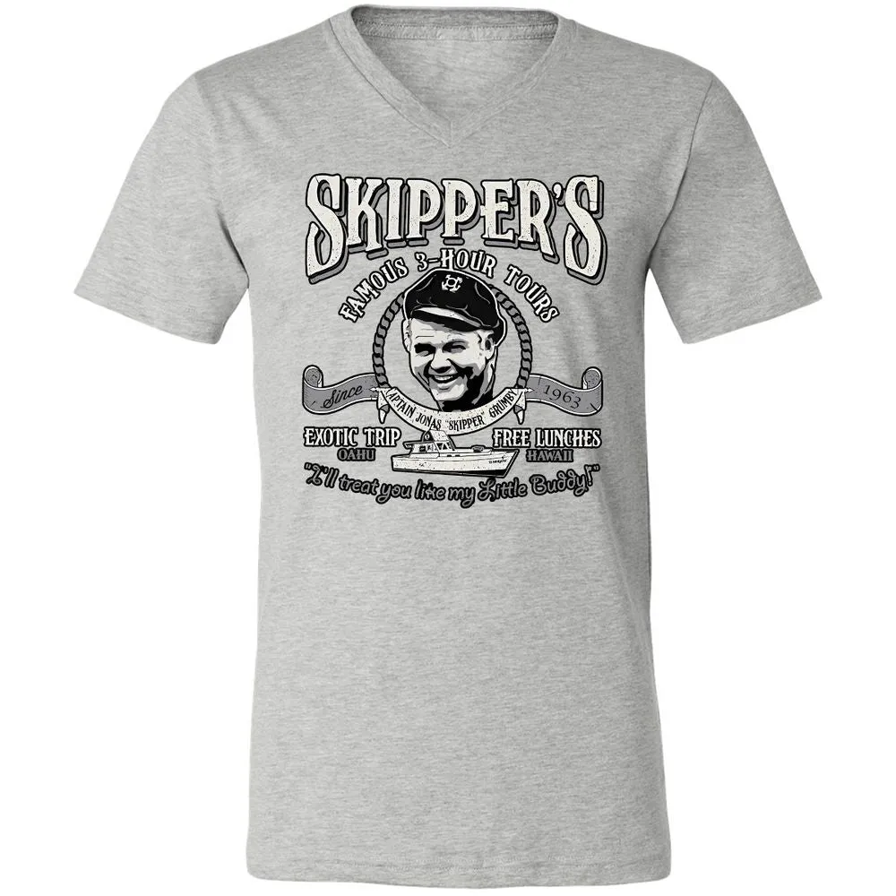 Unisex V-Neck T-Shirt - 6EMFXW75 - Athletic Heather - 7