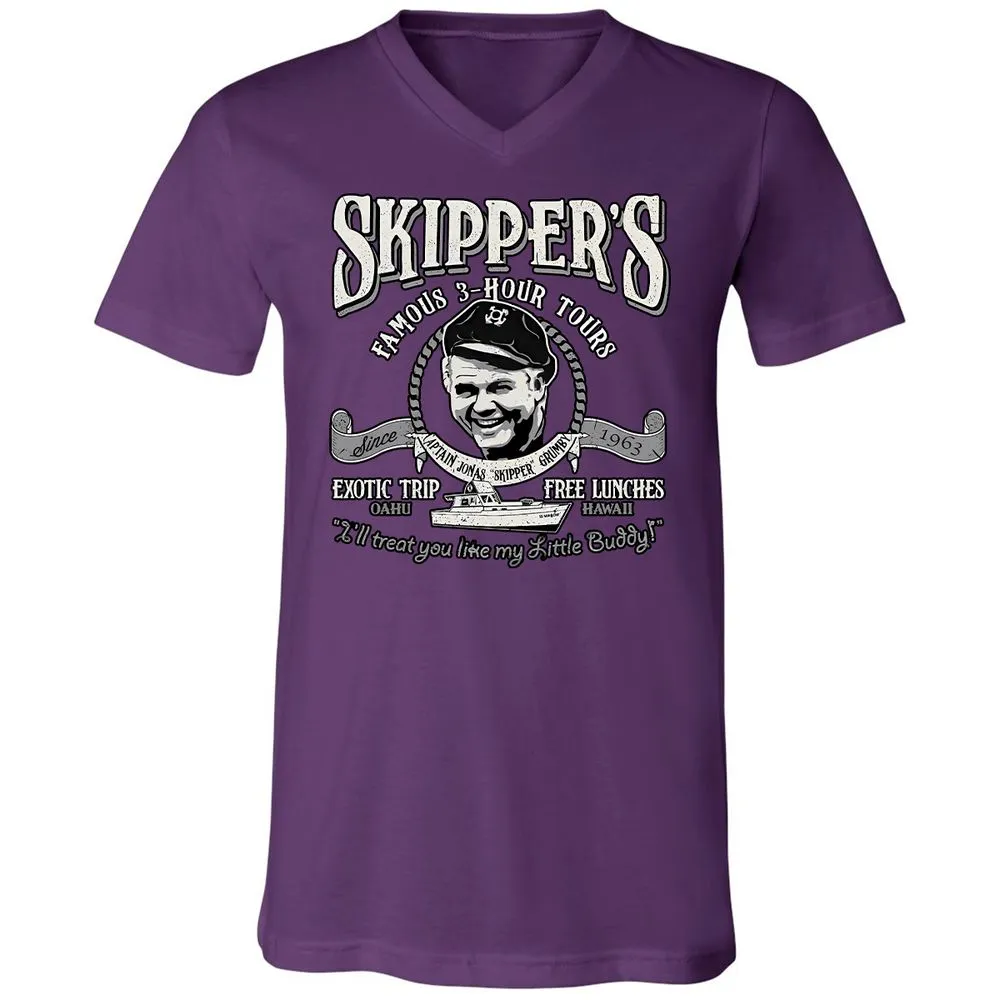 Unisex V-Neck T-Shirt - 6EMFXW75 - Team Purple - 9