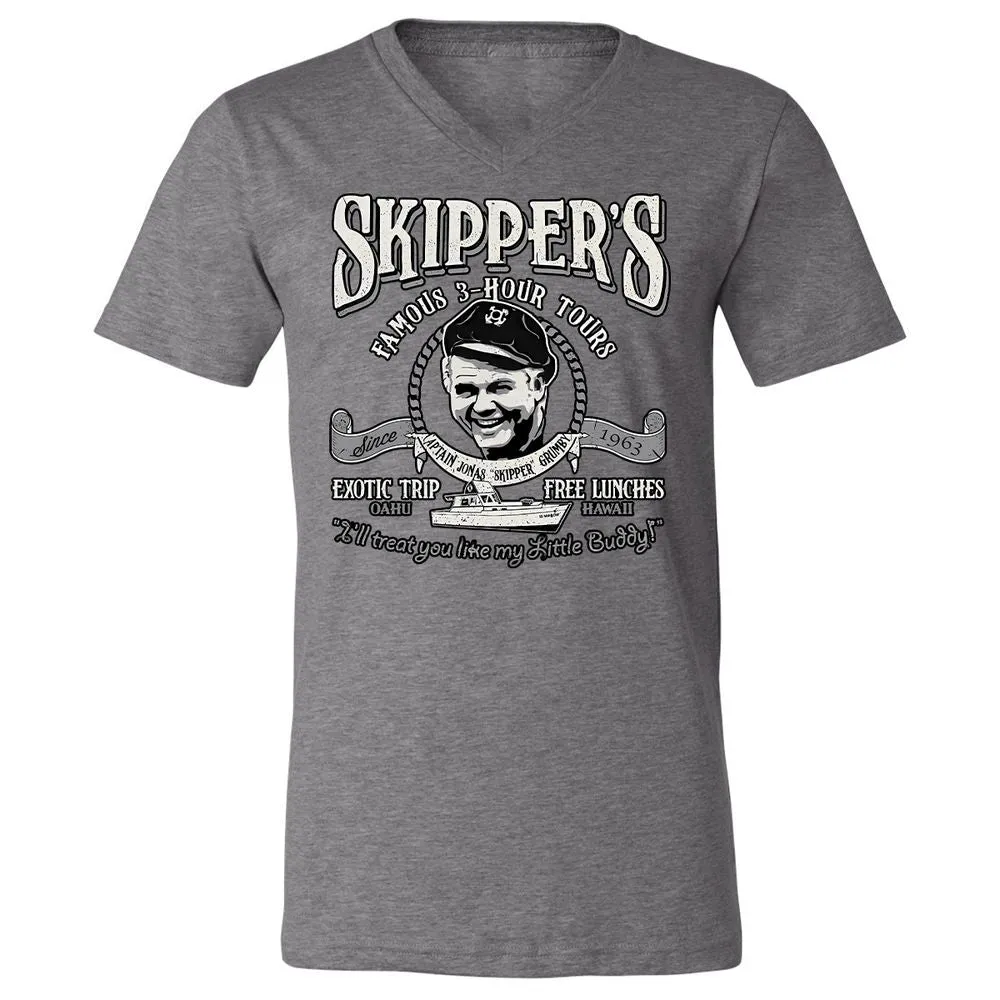 Unisex V-Neck T-Shirt - 6EMFXW75 - Deep Heather - 13