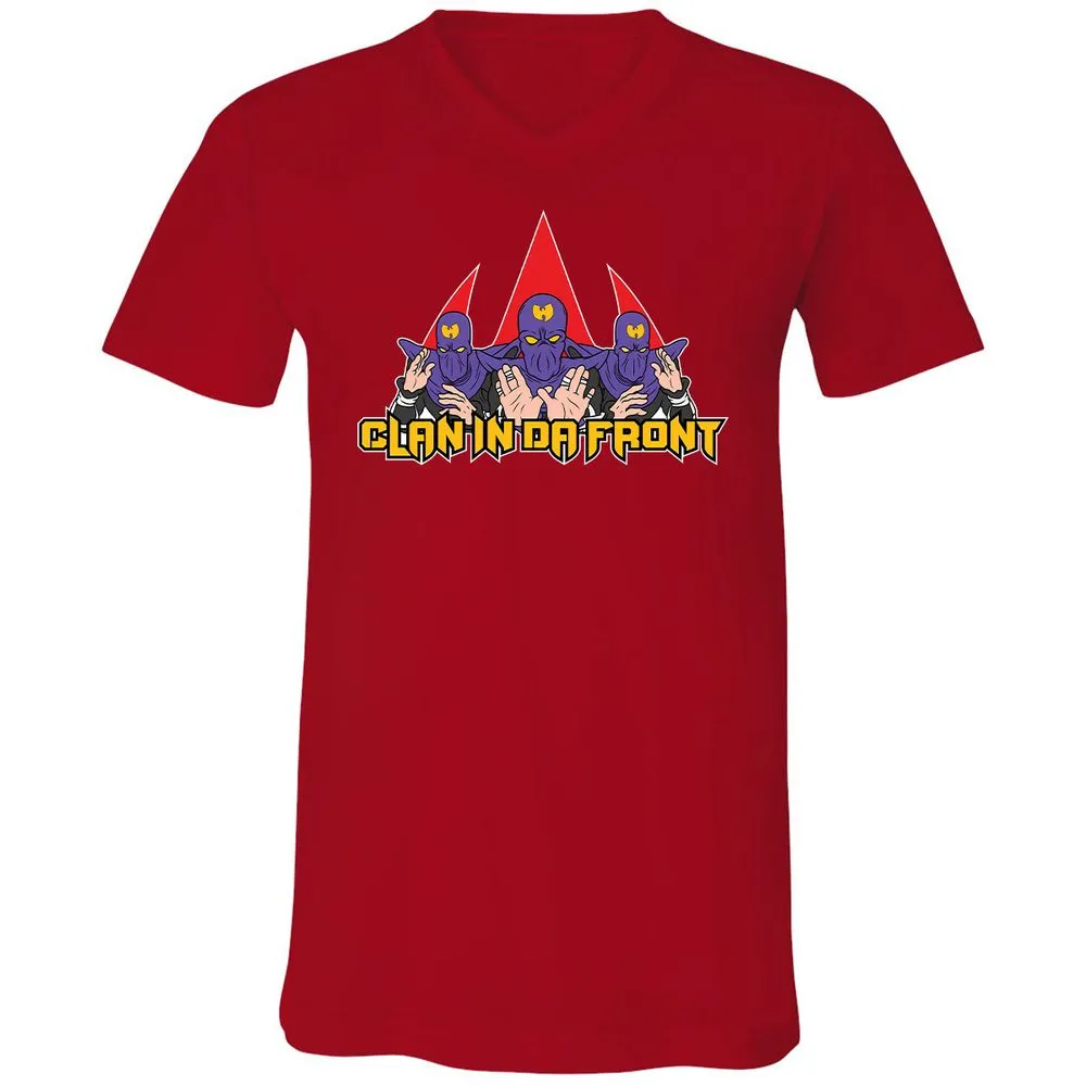 Unisex V-Neck T-Shirt - CRAVB8AX - Red - 3