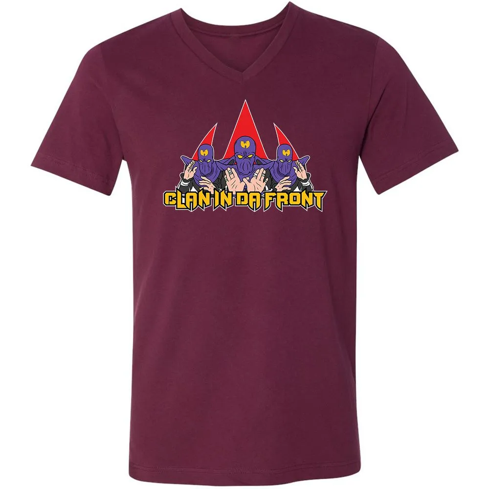 Unisex V-Neck T-Shirt - CRAVB8AX - Maroon - 6