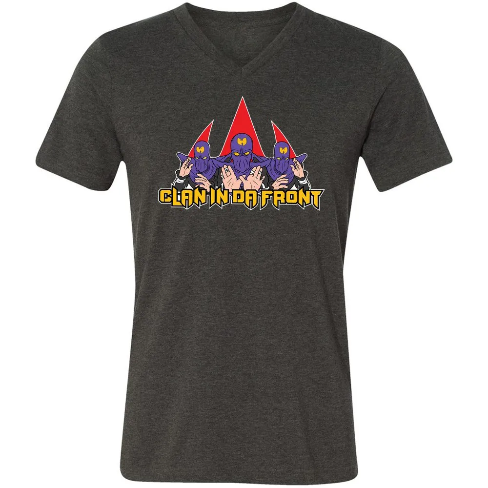 Unisex V-Neck T-Shirt - CRAVB8AX - Dark Grey Heather - 8