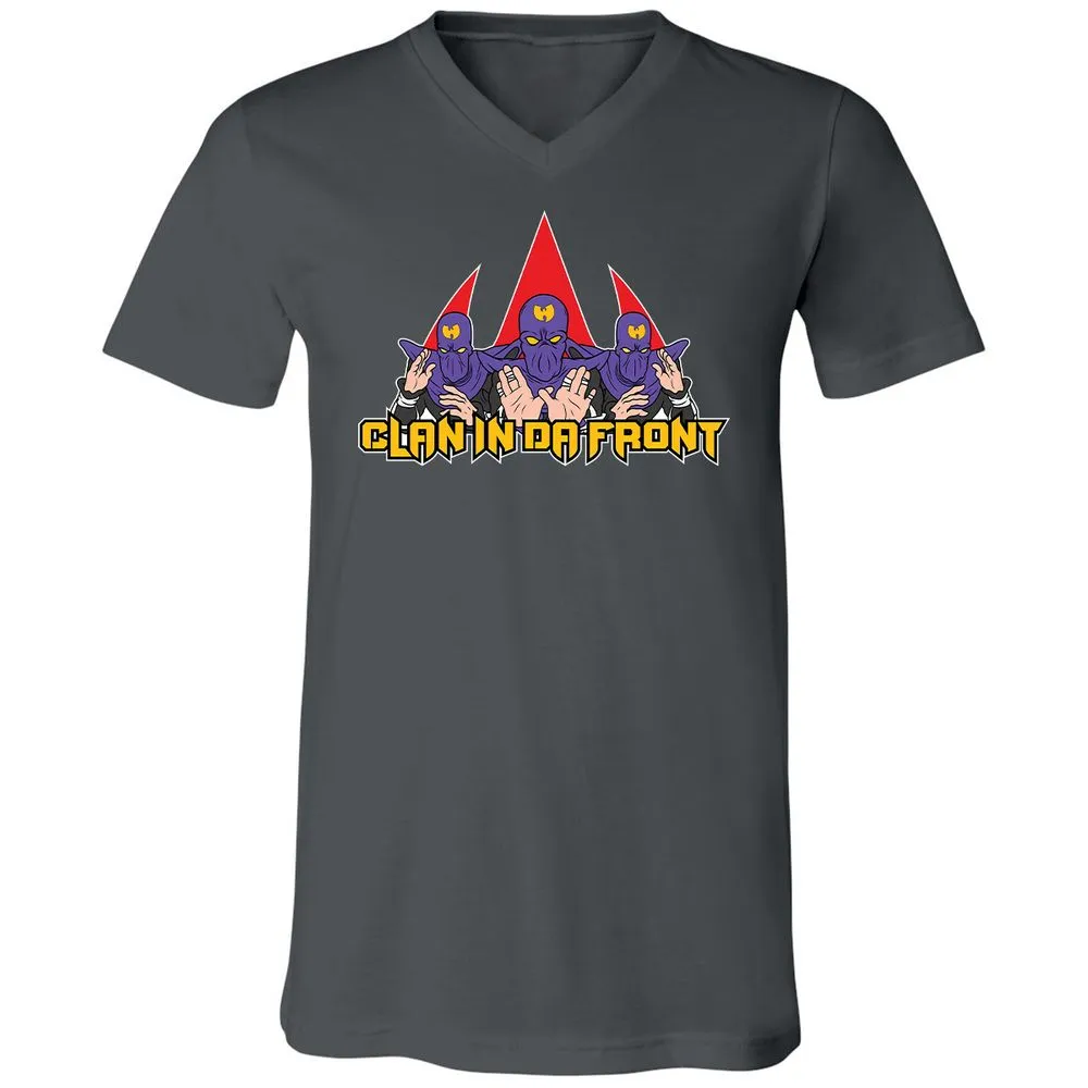 Unisex V-Neck T-Shirt - CRAVB8AX - Asphalt - 12