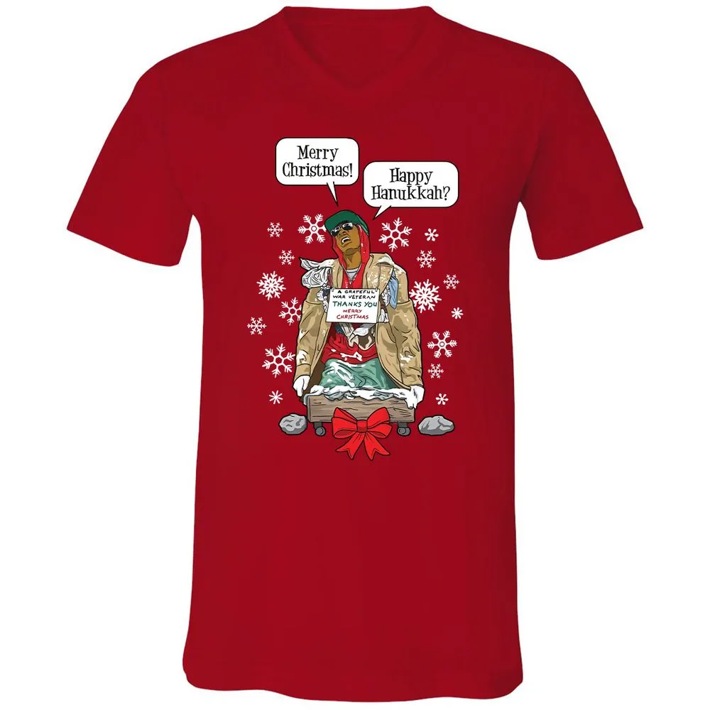 Unisex V-Neck T-Shirt - N77KNJSD - Red - 3