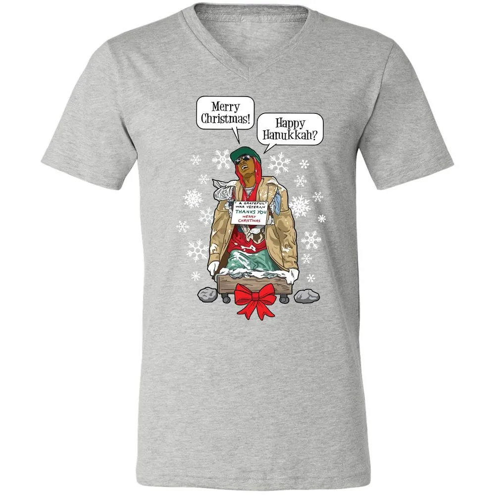 Unisex V-Neck T-Shirt - N77KNJSD - Athletic Heather - 7