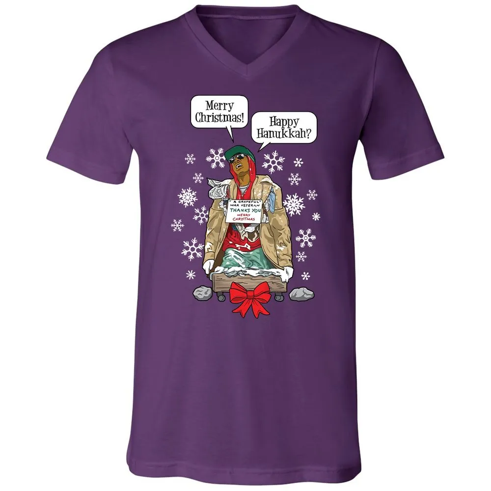 Unisex V-Neck T-Shirt - N77KNJSD - Team Purple - 9