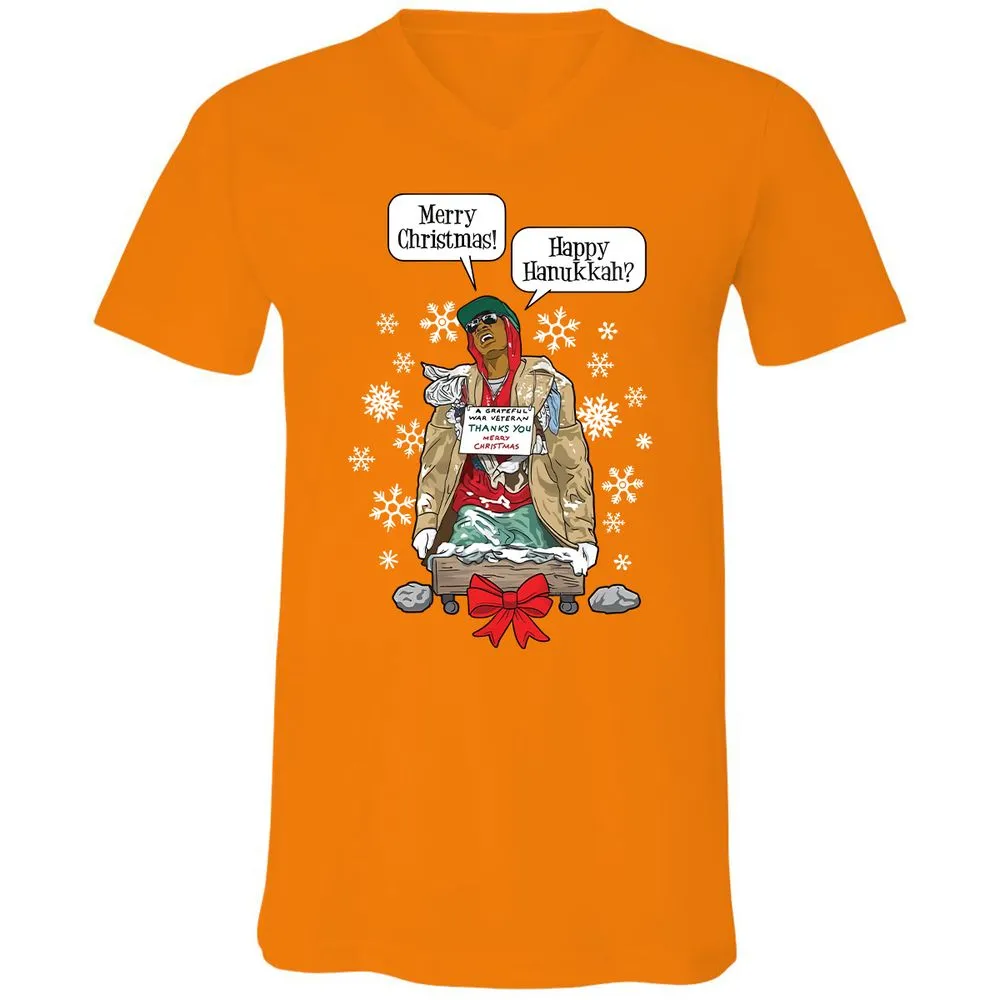 Unisex V-Neck T-Shirt - N77KNJSD - Orange - 11