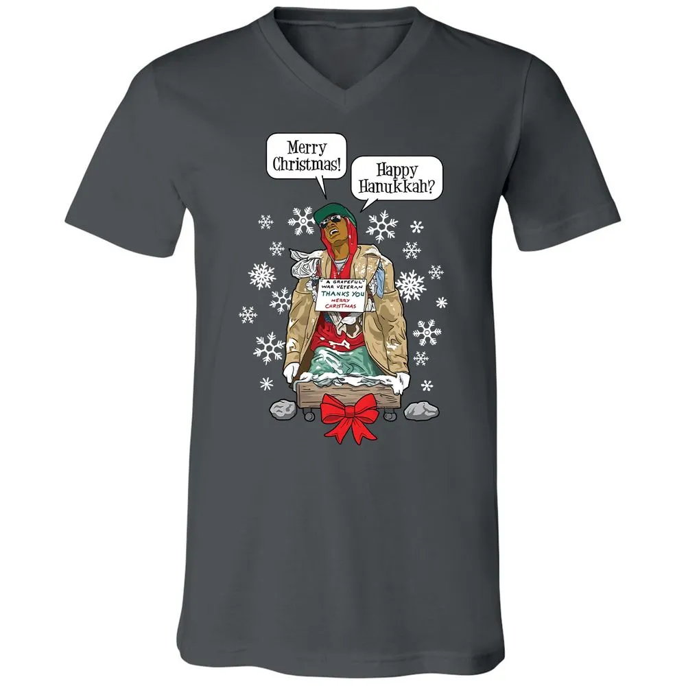 Unisex V-Neck T-Shirt - N77KNJSD - Asphalt - 12