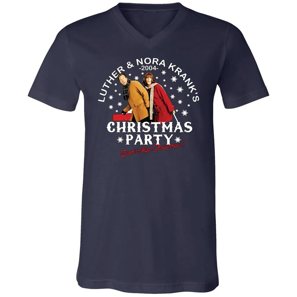 Unisex V-Neck T-Shirt - 6FLRCTA8 - Navy - 2