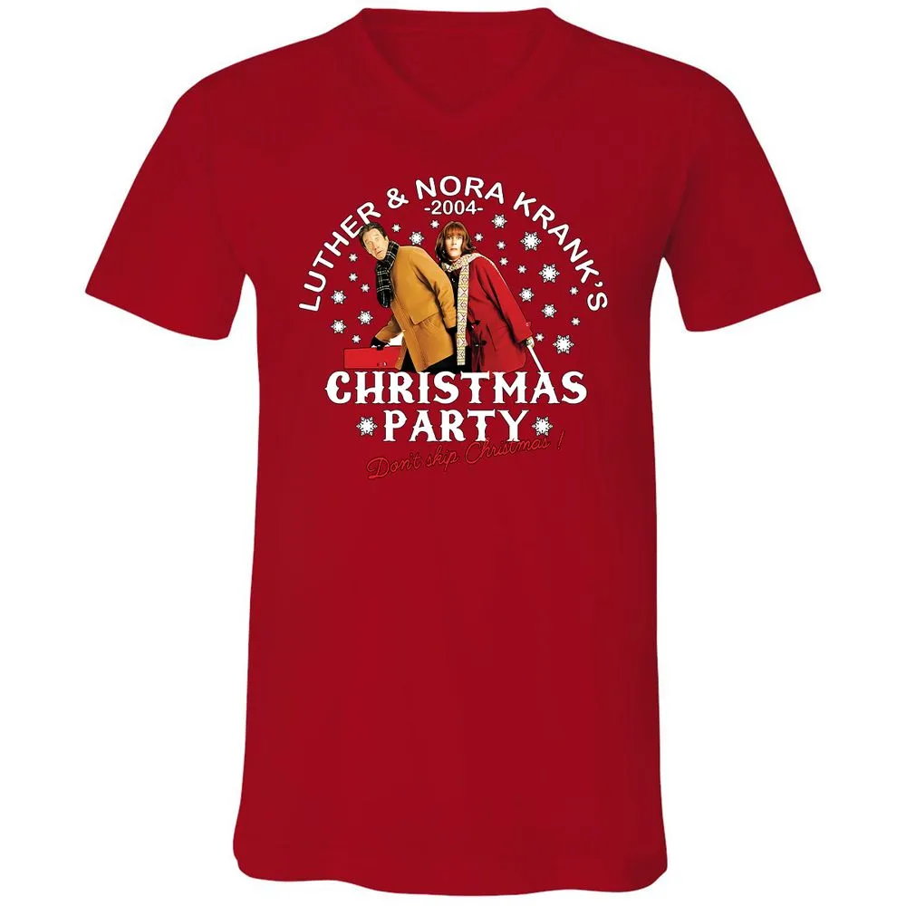 Unisex V-Neck T-Shirt - 6FLRCTA8 - Red - 3