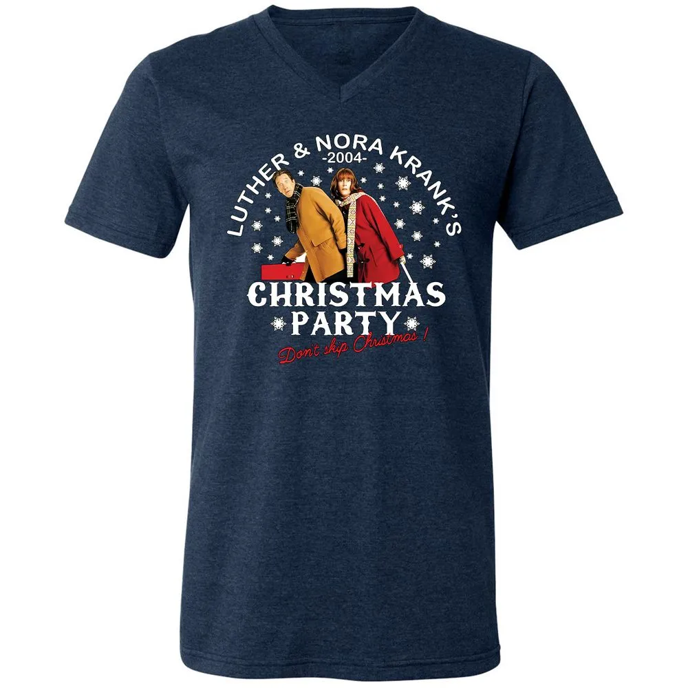 Unisex V-Neck T-Shirt - 6FLRCTA8 - Heather Navy - 15