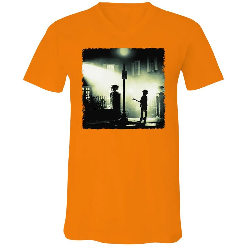 Unisex V-Neck T-Shirt - HYX4YM3F - Orange - 11