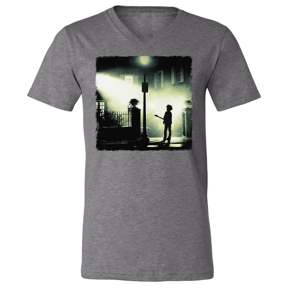 Unisex V-Neck T-Shirt - HYX4YM3F - Deep Heather - 13