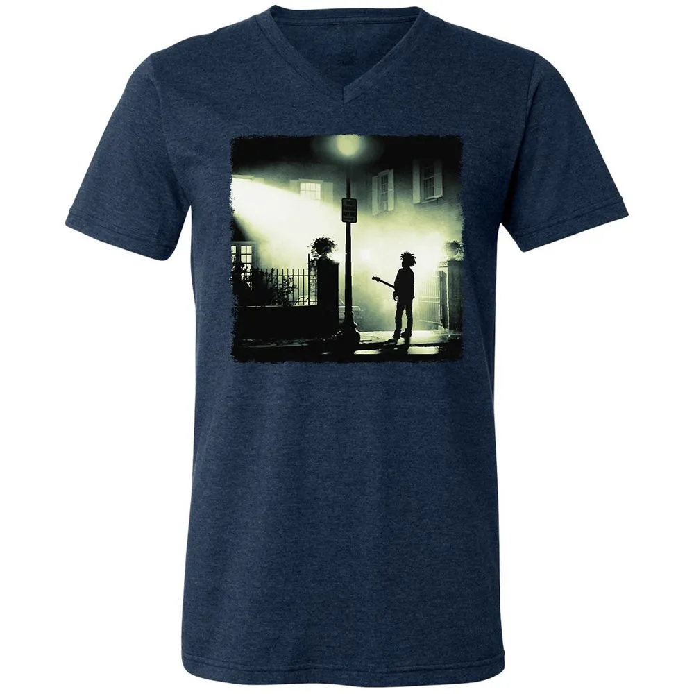 Unisex V-Neck T-Shirt - HYX4YM3F - Heather Navy - 15