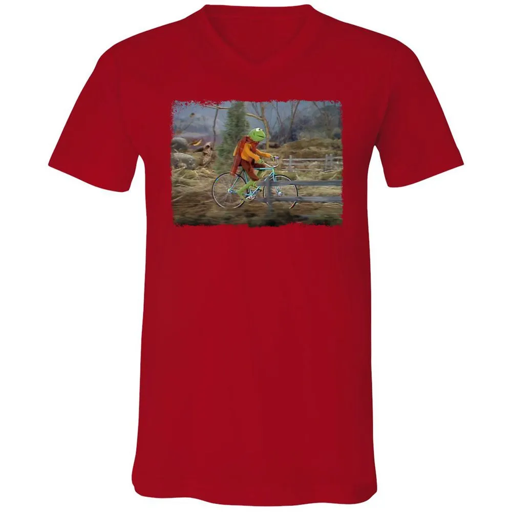 Unisex V-Neck T-Shirt - GNDHAHKS - Red - 3