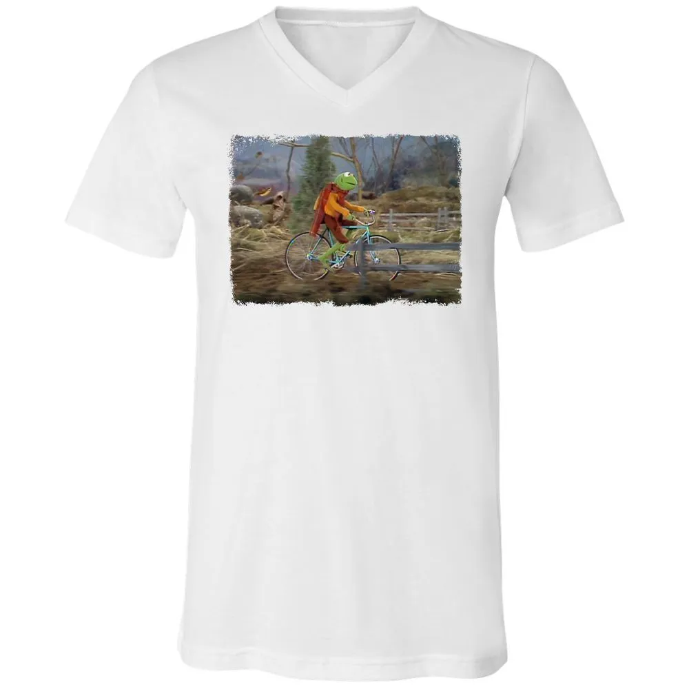 Unisex V-Neck T-Shirt - GNDHAHKS - White - 5