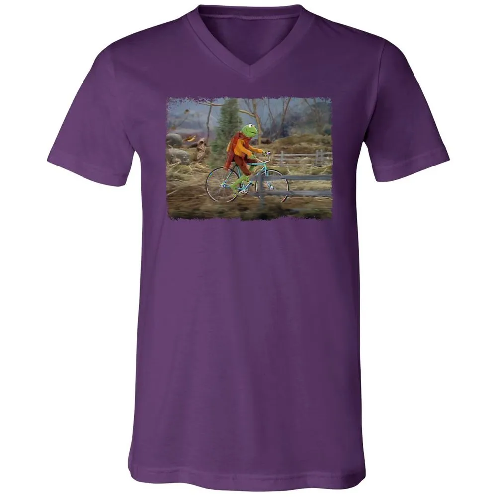 Unisex V-Neck T-Shirt - GNDHAHKS - Team Purple - 9