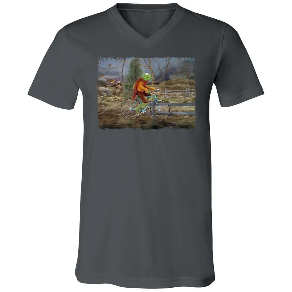 Unisex V-Neck T-Shirt - GNDHAHKS - Asphalt - 12