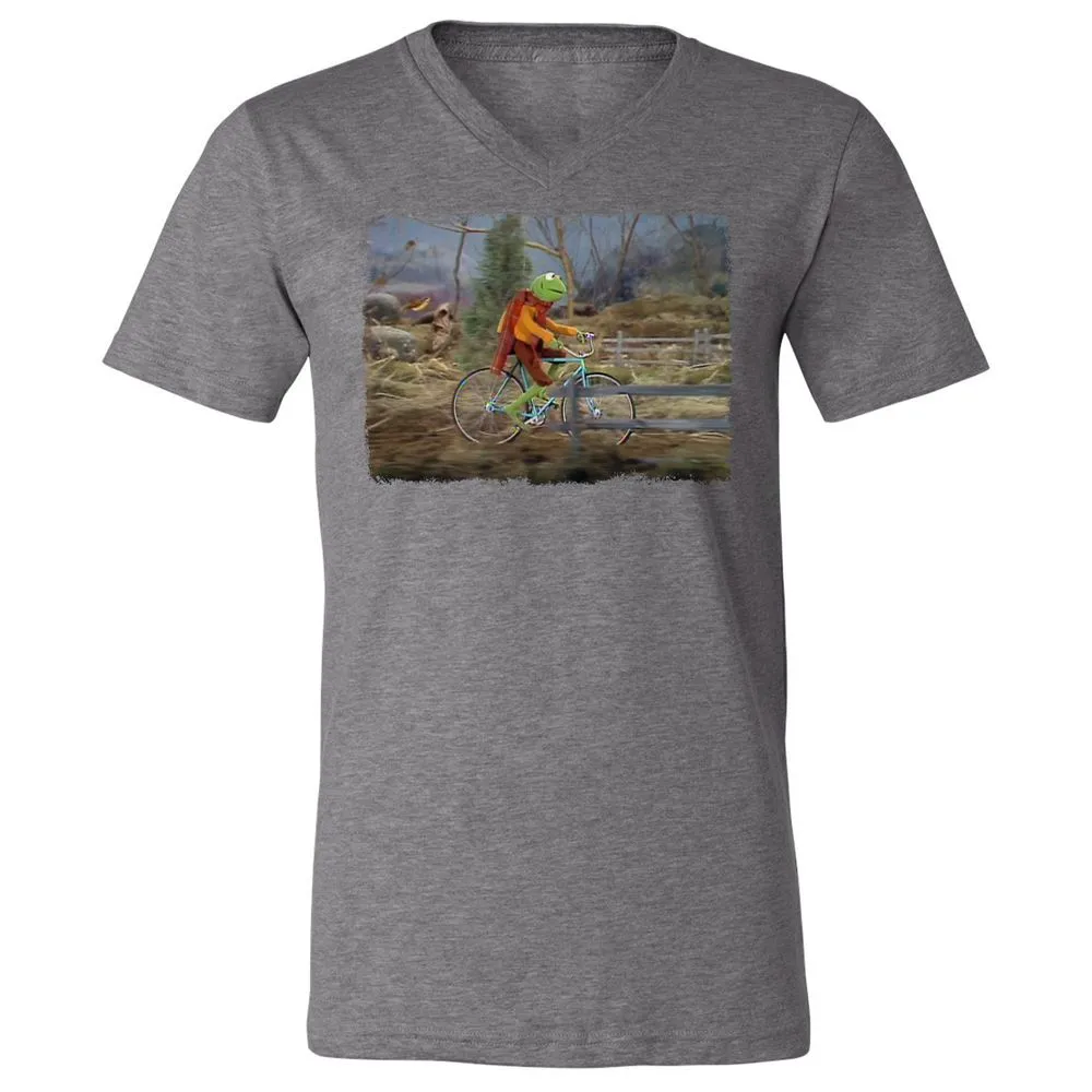 Unisex V-Neck T-Shirt - GNDHAHKS - Deep Heather - 13