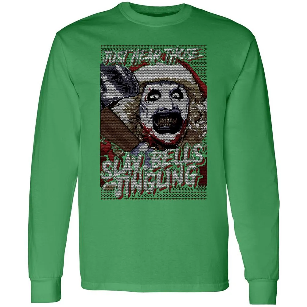 Slay Bells Jingling Long Sleeve T-Shirt - Irish Green - 10