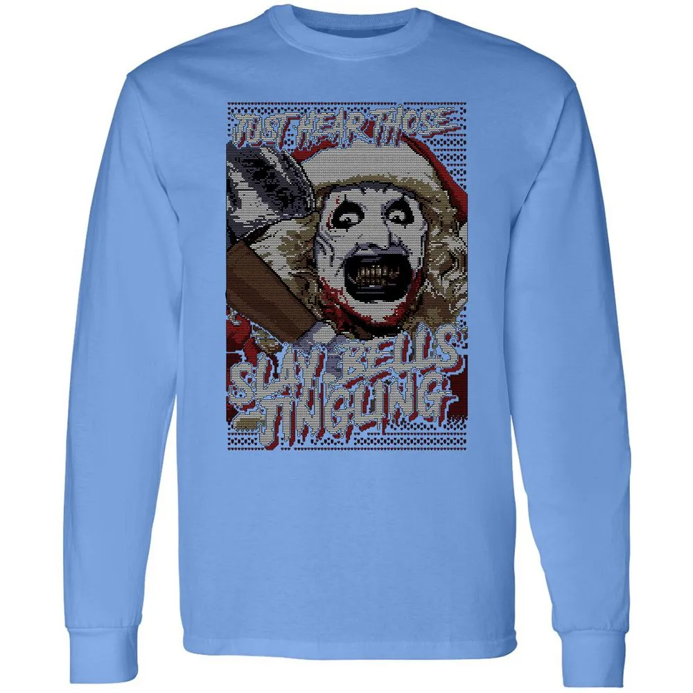 Slay Bells Jingling Long Sleeve T-Shirt - Carolina Blue - 12