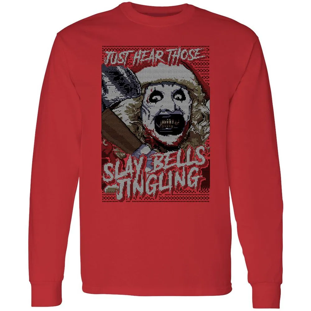 Slay Bells Jingling Long Sleeve T-Shirt - Red - 14