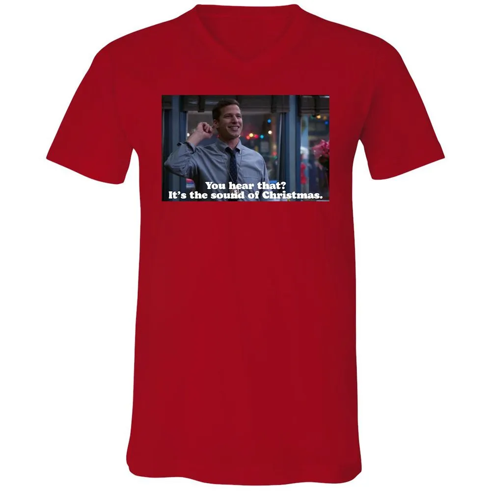Unisex V-Neck T-Shirt - F5A8WEVX - Red - 3