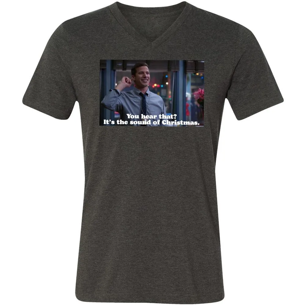 Unisex V-Neck T-Shirt - F5A8WEVX - Dark Grey Heather - 8