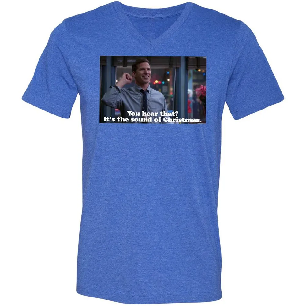 Unisex V-Neck T-Shirt - F5A8WEVX - Heather True Royal - 14