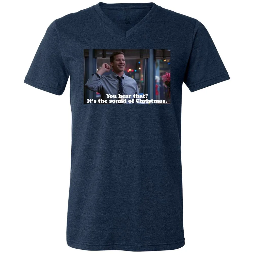 Unisex V-Neck T-Shirt - F5A8WEVX - Heather Navy - 15
