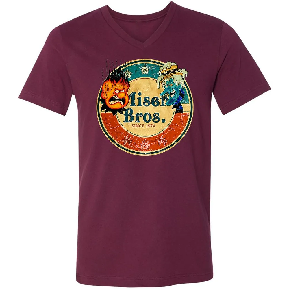 Unisex V-Neck T-Shirt - ZZRRSVFS - Maroon - 6