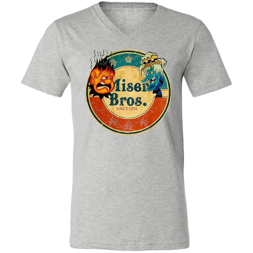 Unisex V-Neck T-Shirt - ZZRRSVFS - Athletic Heather - 7