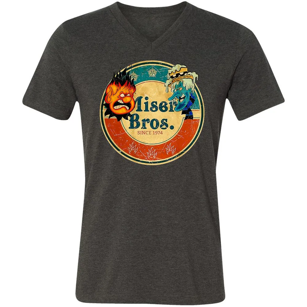 Unisex V-Neck T-Shirt - ZZRRSVFS - Dark Grey Heather - 8