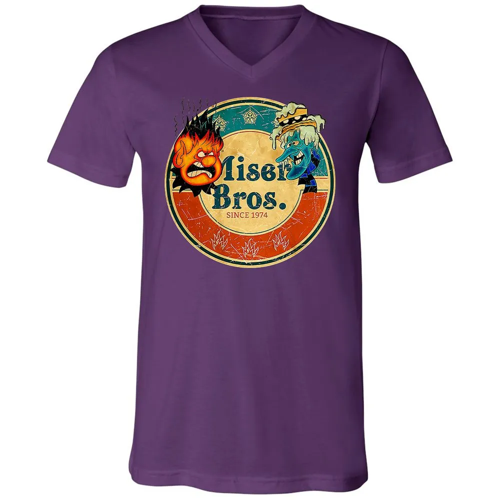 Unisex V-Neck T-Shirt - ZZRRSVFS - Team Purple - 9